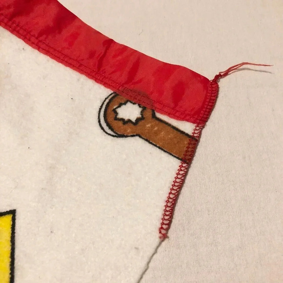 Vintage Disney Mickey Mouse Goofy At Work Construction Blanket Polyester Acrylic - Picture 13 of 16